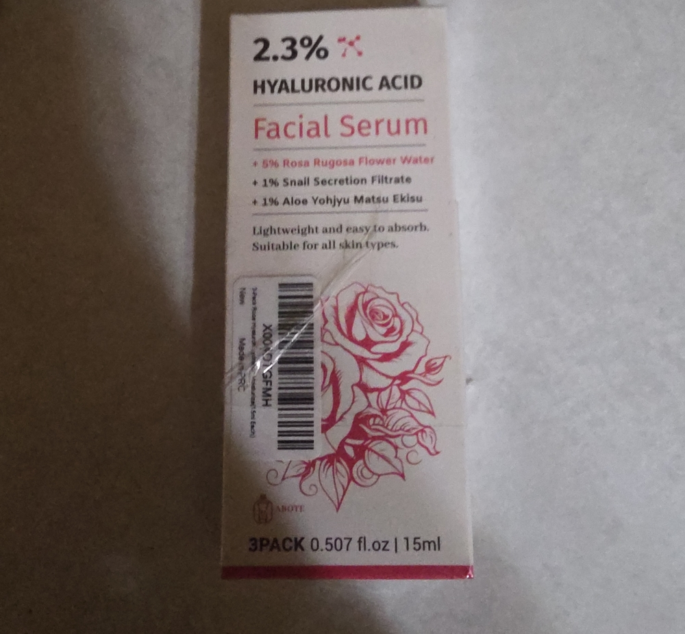 Hyaluronic Acid 2.3% Facial Serum - Rose (15 ml)
